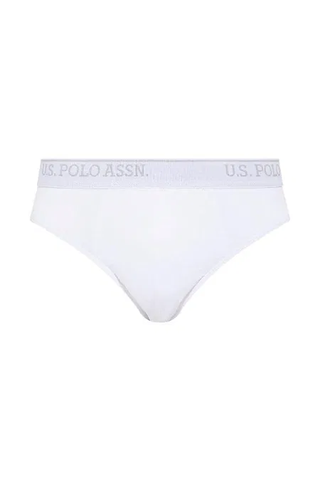 Pamuklu Lastikli Erkek Slip Takımı Us. POLO Assn. 90003 - Beyaz