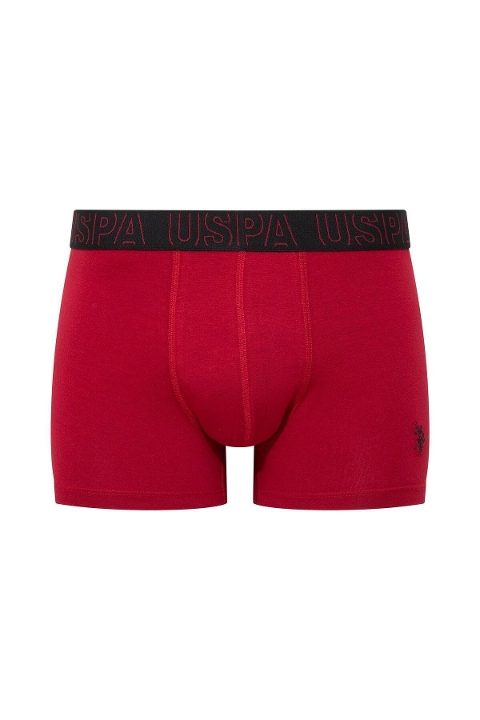 Pamuklu Esnek Bel Lastiği 3'lü Boxer Us. POLO Assn. 80518 - Bordo