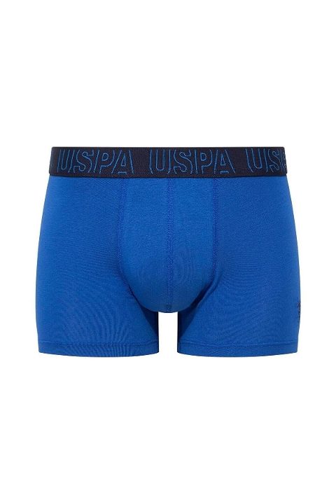 Pamuklu Esnek Bel Lastiği 3'lü Boxer Us. POLO Assn. 80518 - Mavi