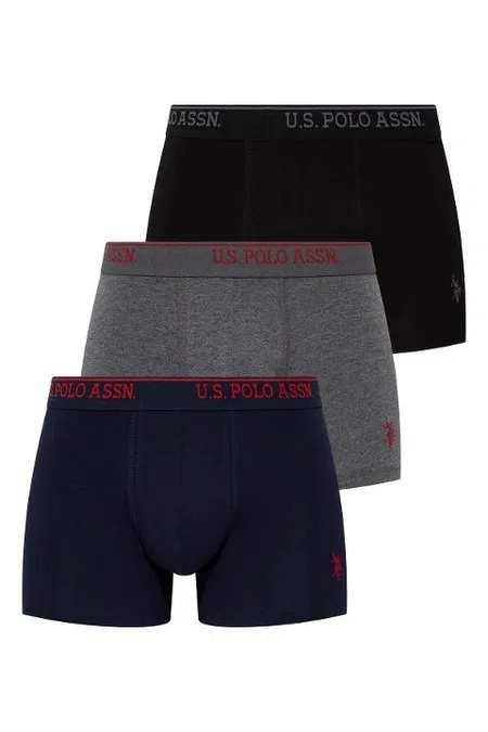 Pamuklu Düz Dikişli Erkek Boxer U.S. Polo Assn. 90005 - Siyah
