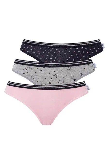 Pamuklu Yüksek Bel Slip Külot 3'lü Set U.S. Polo Assn. 66422 - Görsel