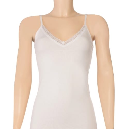 Dantel Detaylı V Yaka İp Askılı Atlet Yıldız 2227