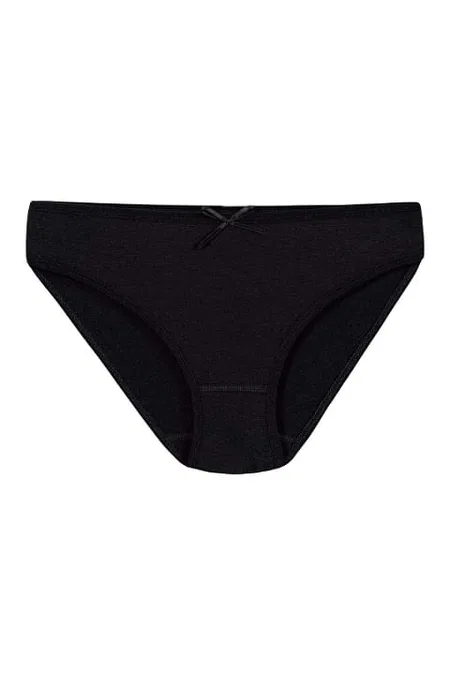 Yüksek Bel Pamuklu Bikini Külot Siyah Yıldız 3556 - Siyah