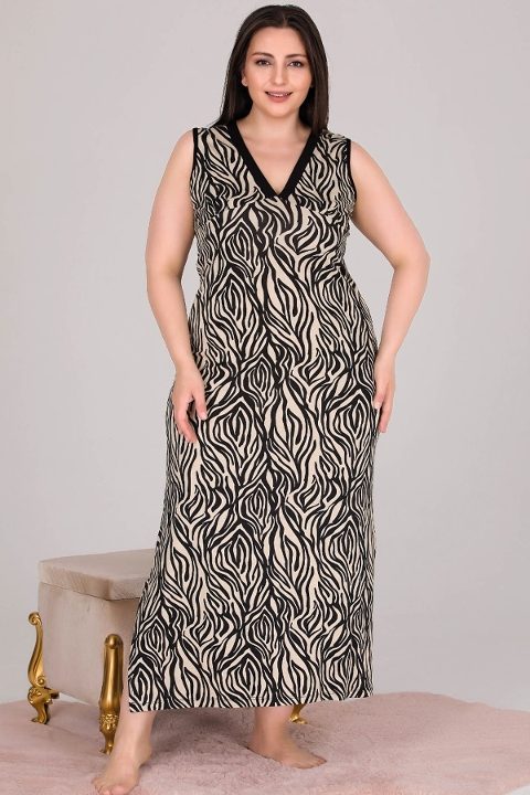 Viskon Kumaş Büyük Beden Anne Elbise Lady 7247