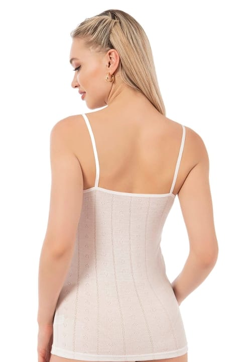 Esnek İp Askılı Ribana Atlet Özkan 27106 - Beyaz