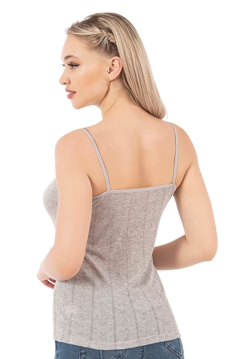 Esnek İp Askılı Ribana Atlet Özkan 27106 - Gri