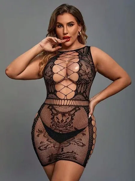 Battal Beden Göğüs Dekolteli Fantazi Vücut Çorabı Vivaldy 3005 - Görsel