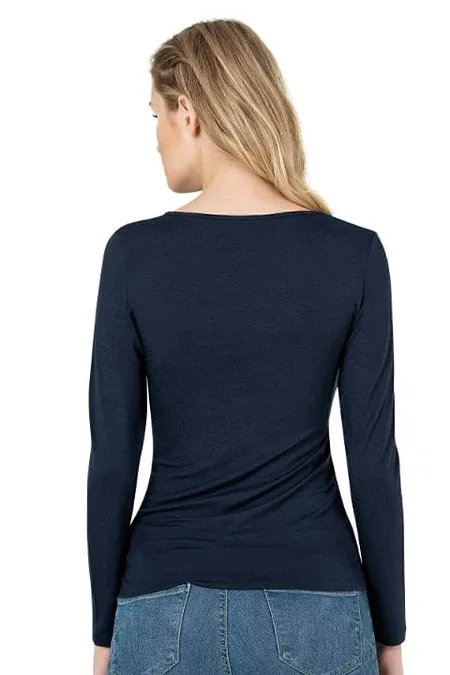 Viskon Elastan Uzun Kollu Bluz Özkan 7429 - 2