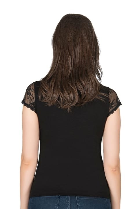 Dantel Detaylı Viskon Kısa Kollu Kadın Atlet Özkan 7371 - 2