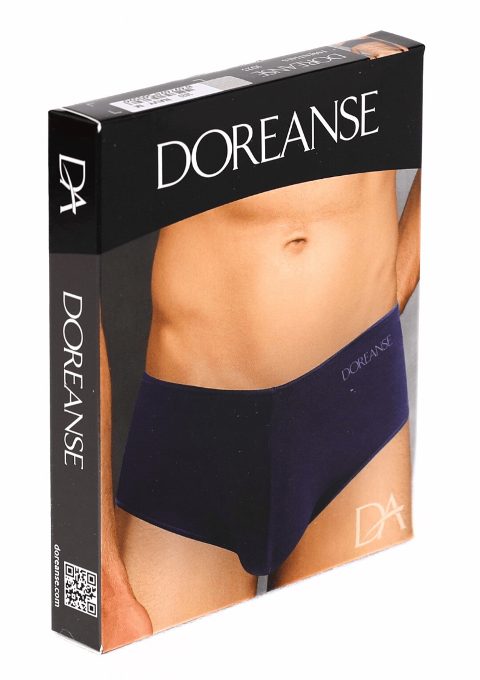 Ön Panel Yazı Baskılı Pamuklu Slip Külot Erkek Doreanse 1023 - Lacivert