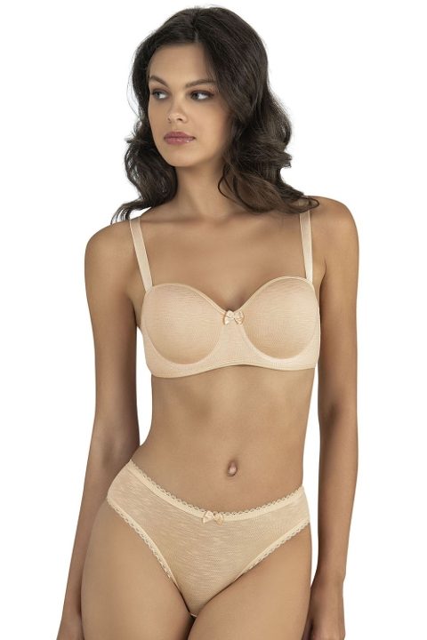 Dantel Detaylı Yekpare Nefes Alan Sütyen Takım Fabony 4200 - Ten