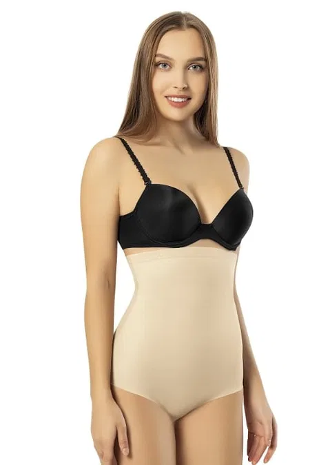 Yüksek Bel Kompresyonlu Korse Siyah Miss Modinn 9010 - Ten
