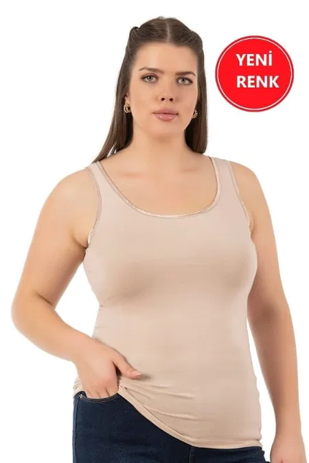 Kalın Askılı Viskon Kadın Atlet Özkan 25922 - Ten