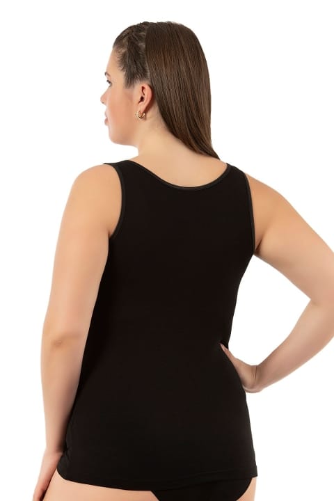 Kalın Askılı Viskon Kadın Atlet Özkan 25922 - Siyah