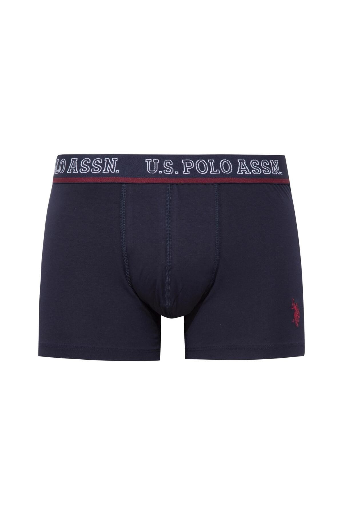 Pamuklu Esnek Bel Lastiği 3'lü Paket Boxer Us. POLO Assn. 80516 - Görsel