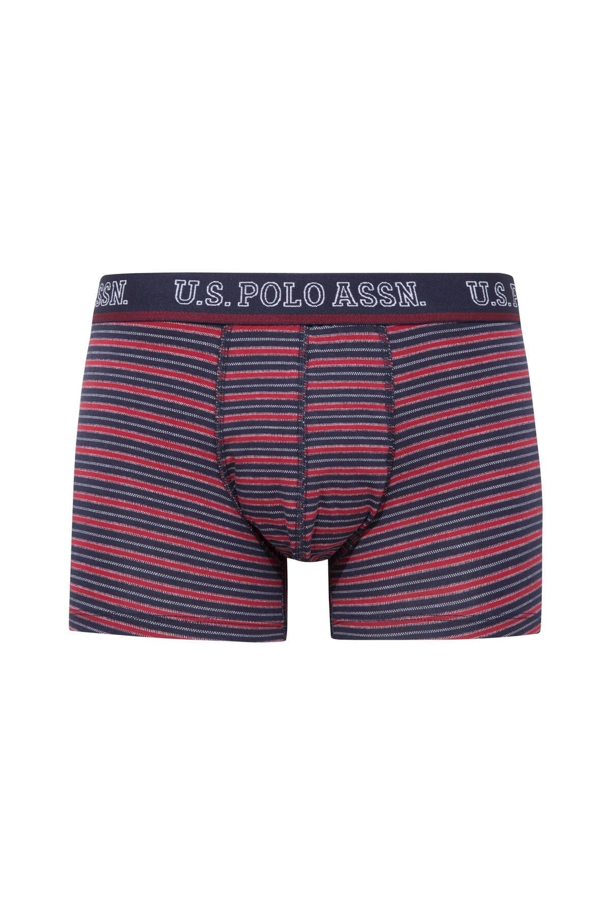 Pamuklu Esnek Bel Lastiği 3'lü Paket Boxer Us. POLO Assn. 80516 - Görsel
