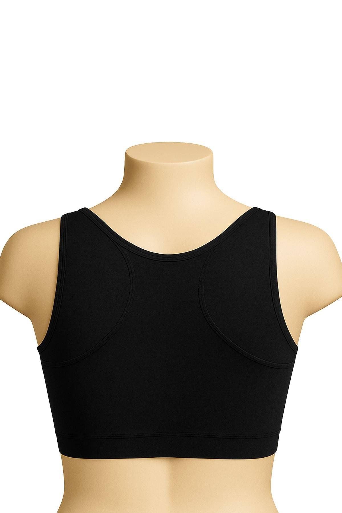 Dantel Detaylı Pedli Kalın Askılı Sütyen Emay 1816 - Siyah