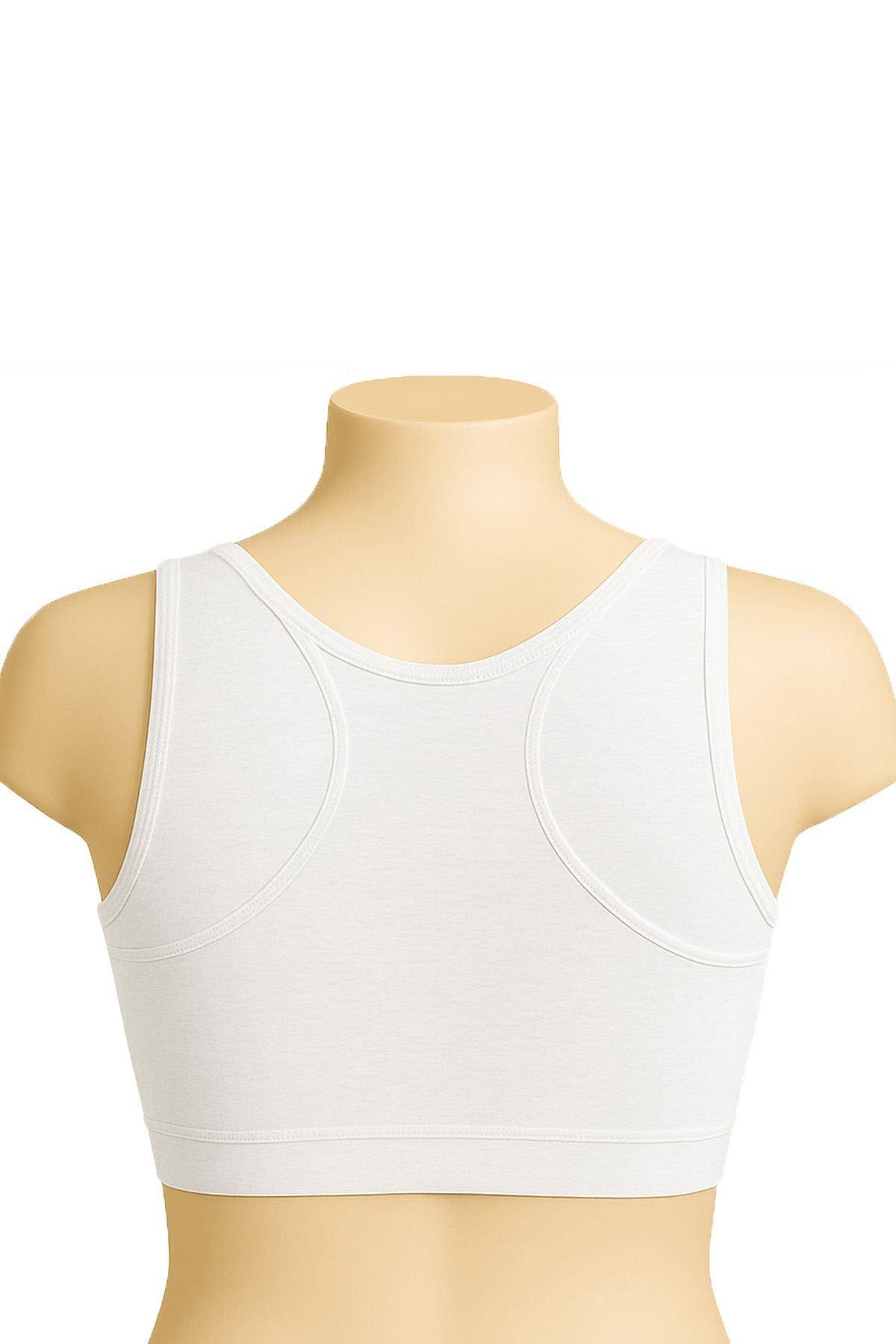 Dantel Detaylı Pedli Kalın Askılı Sütyen Emay 1816 - Beyaz