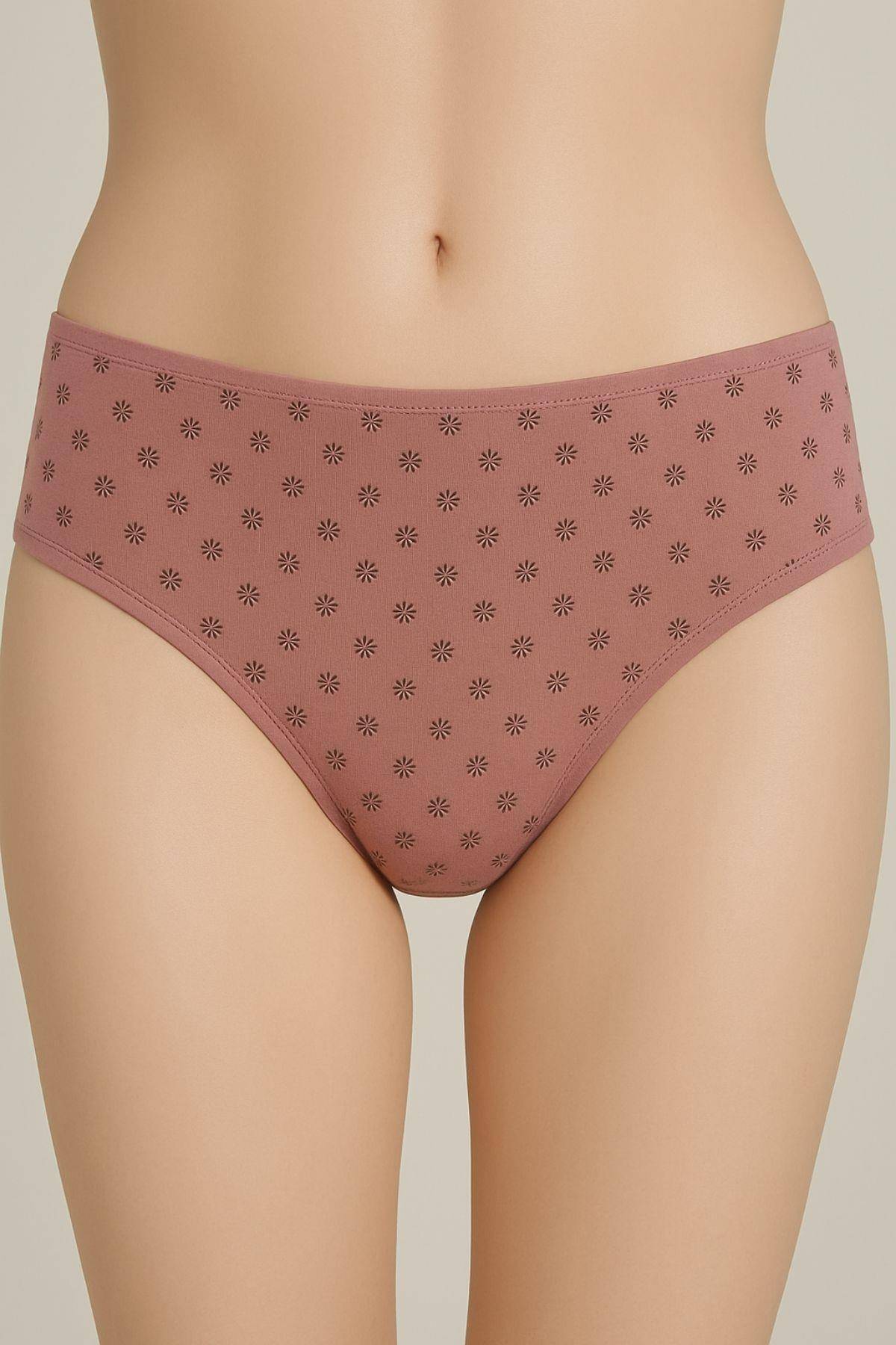 Yüksek Bel Destekli Kadın Külot Mor Anı 1 - Çok Renkli