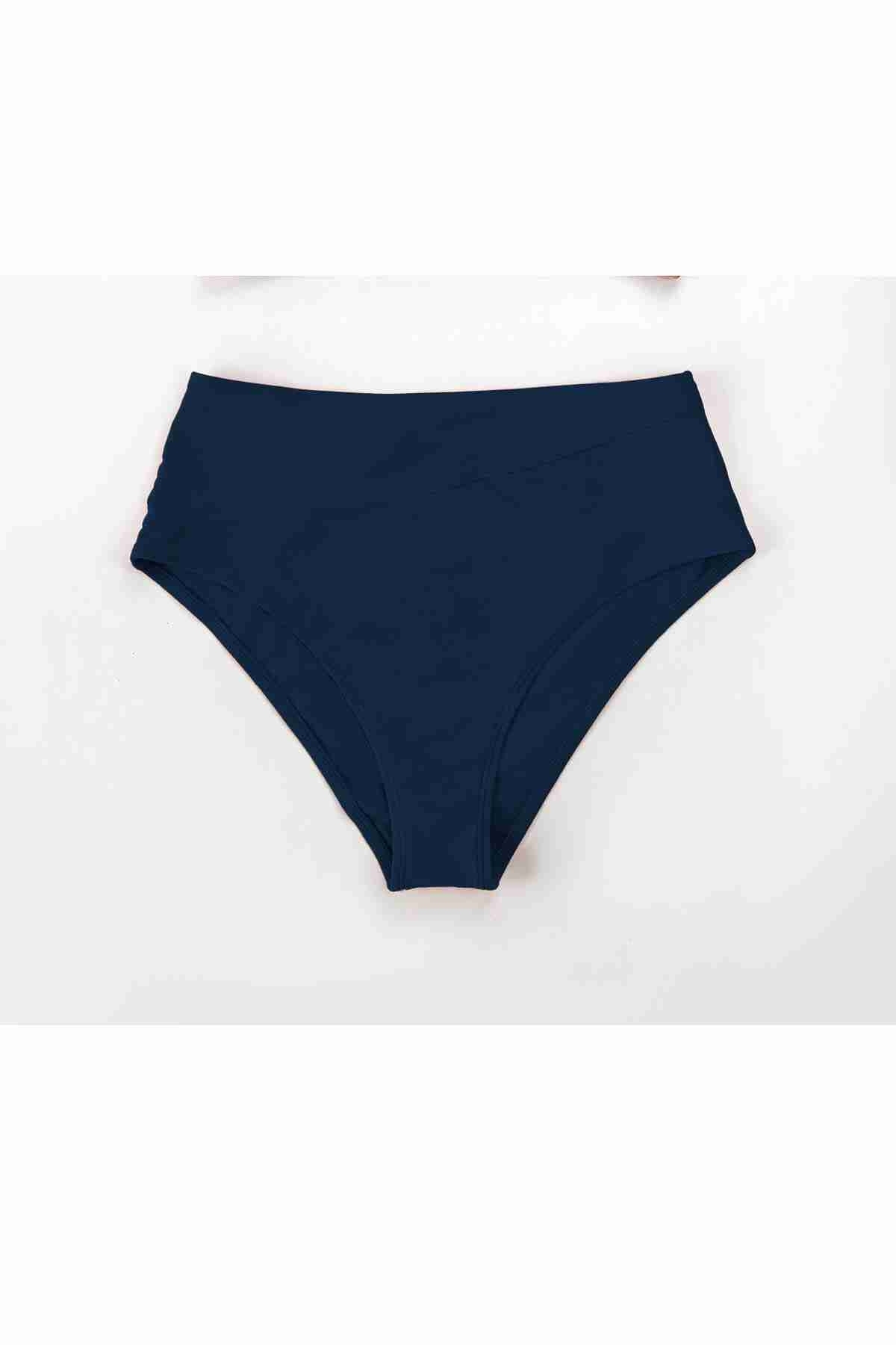 Yüksek Bel Bikini Altı Lacivert Angelsin MS42008 Lacivert - Lacivert