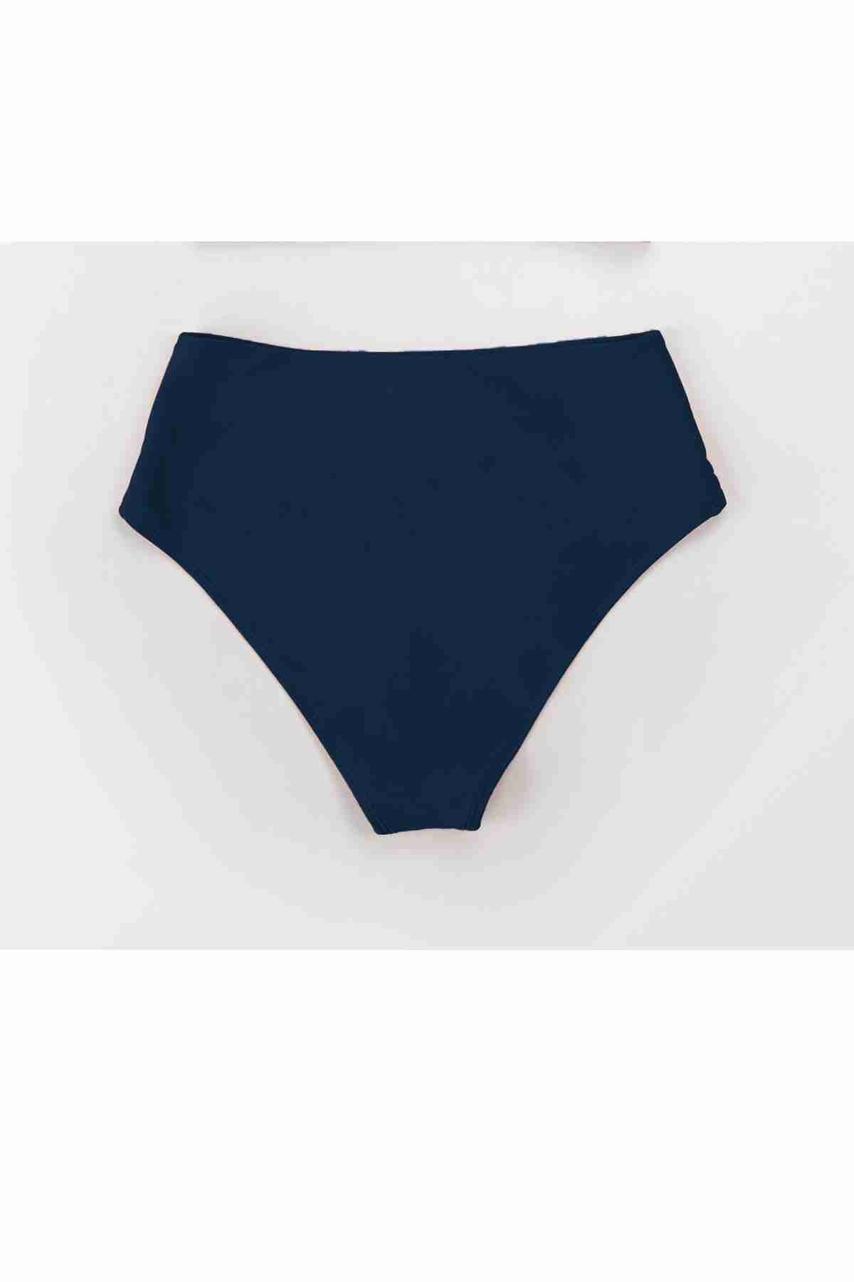 Yüksek Bel Bikini Altı Lacivert Angelsin MS42008 Lacivert - Lacivert