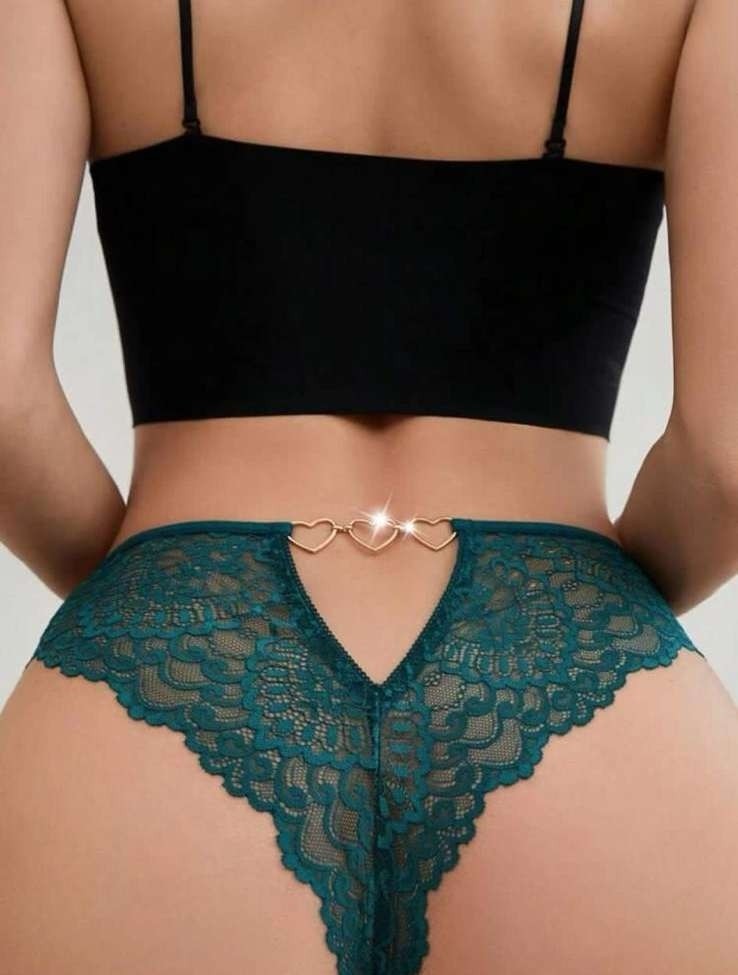 Şeffaf Dantel Kesim Fantezi Body Real Passione 325 - Yeşil