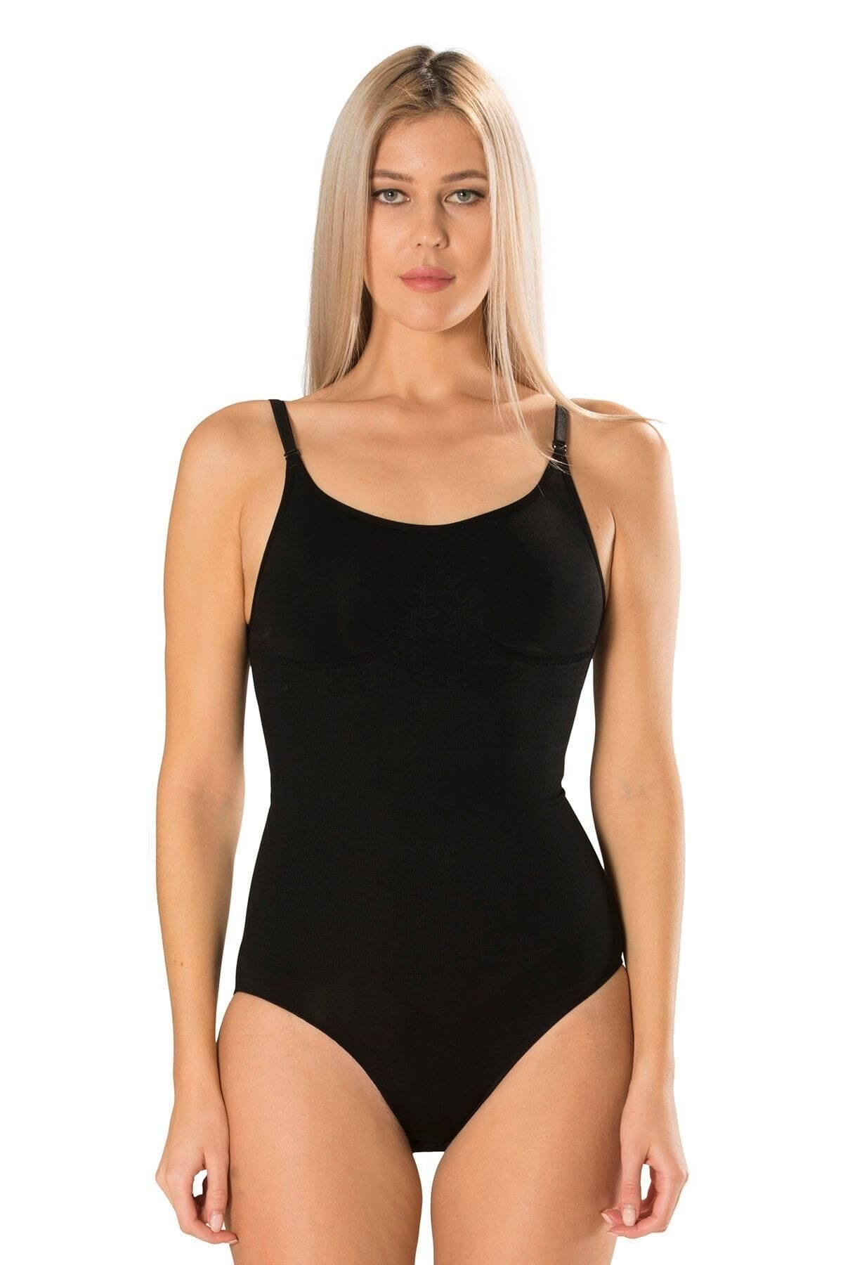 Duble Etkili Yüksek Bel Korse Body FormActive 1040 - Siyah