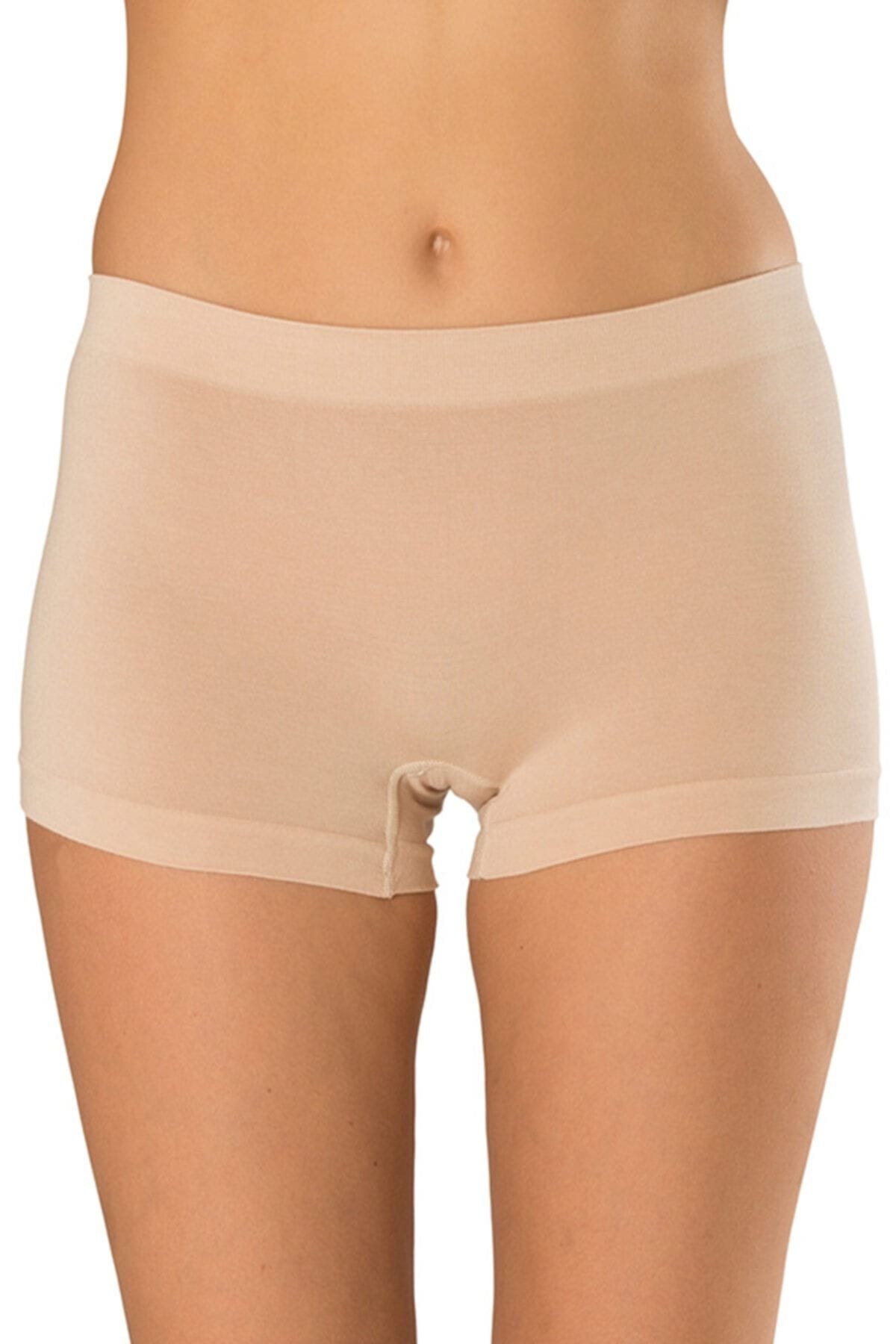 Dikişsiz Yüksek Bel Boxer Kadın Külot FormActive 1300 - Ten