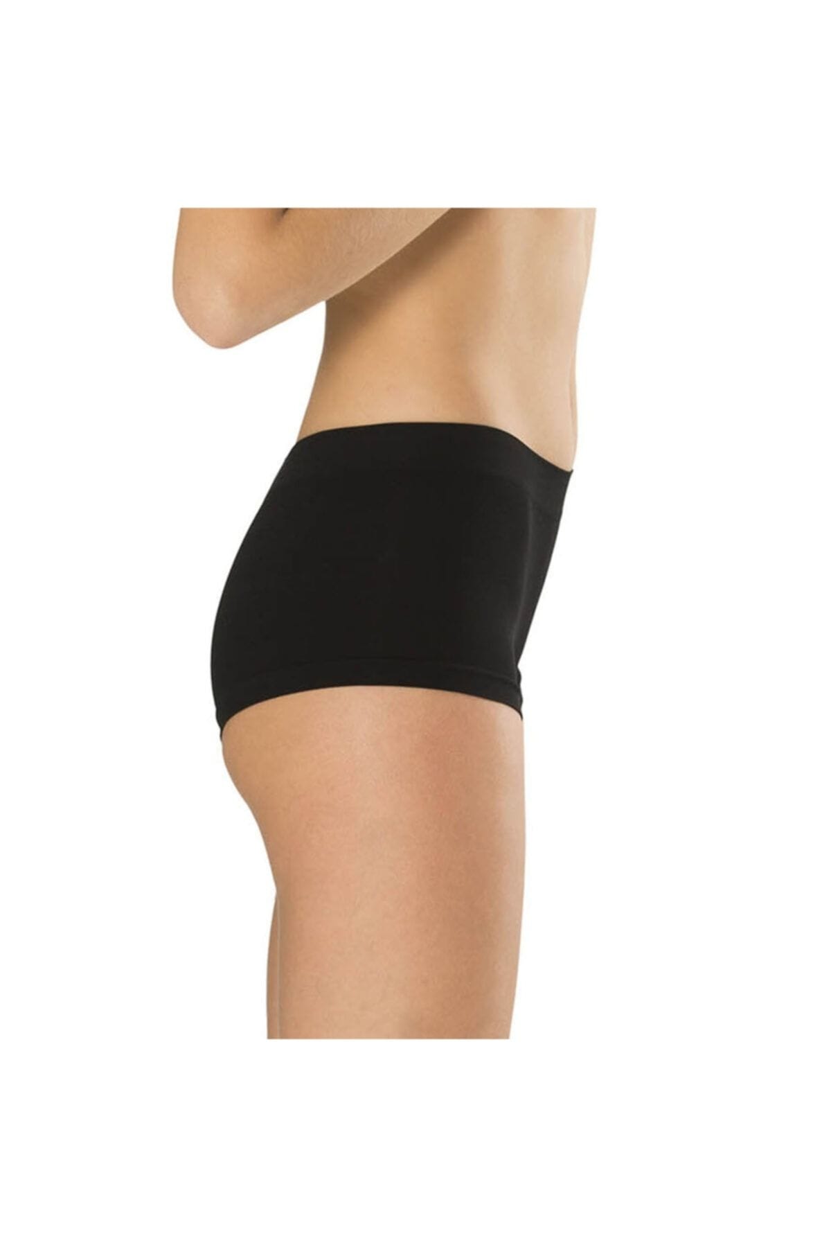 Dikişsiz Yüksek Bel Boxer Kadın Külot FormActive 1300 - Siyah