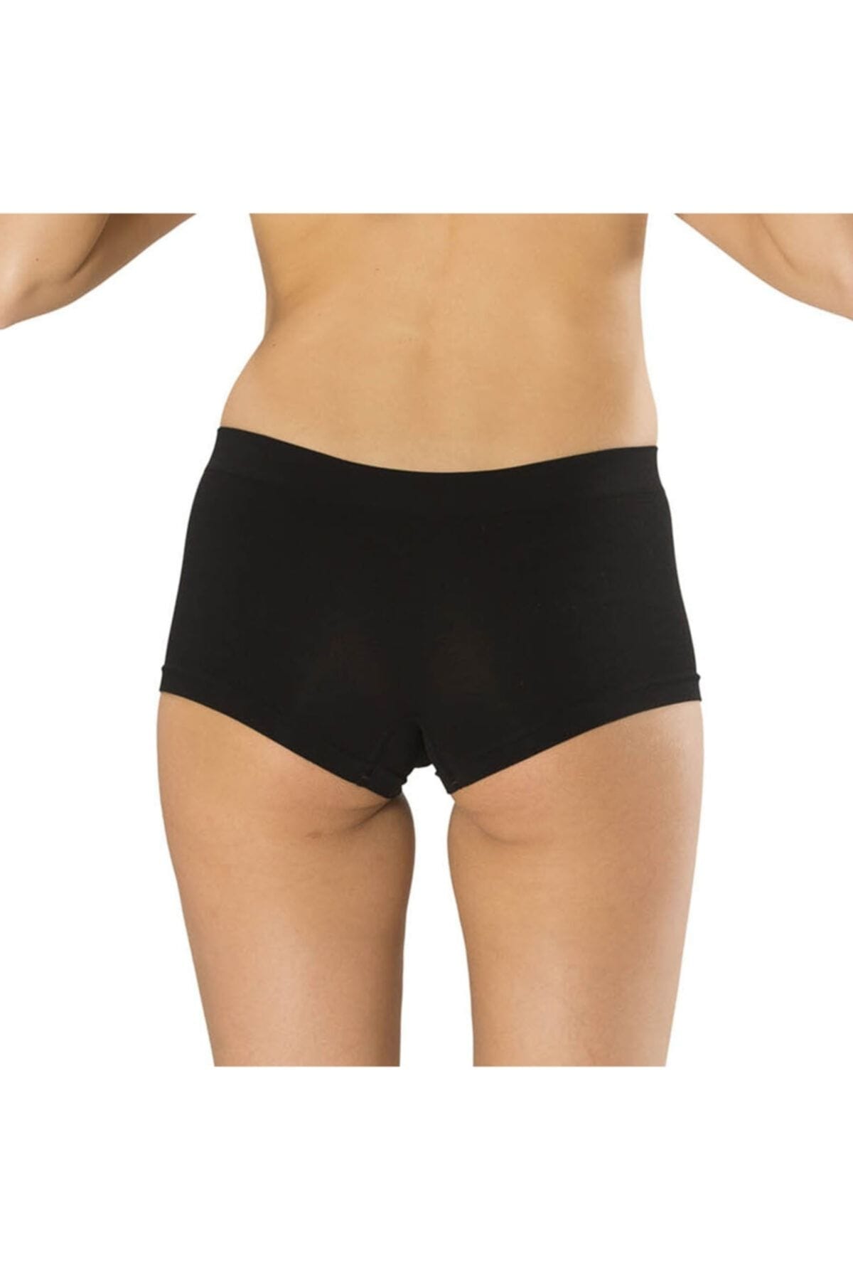 Dikişsiz Yüksek Bel Boxer Kadın Külot FormActive 1300 - Siyah