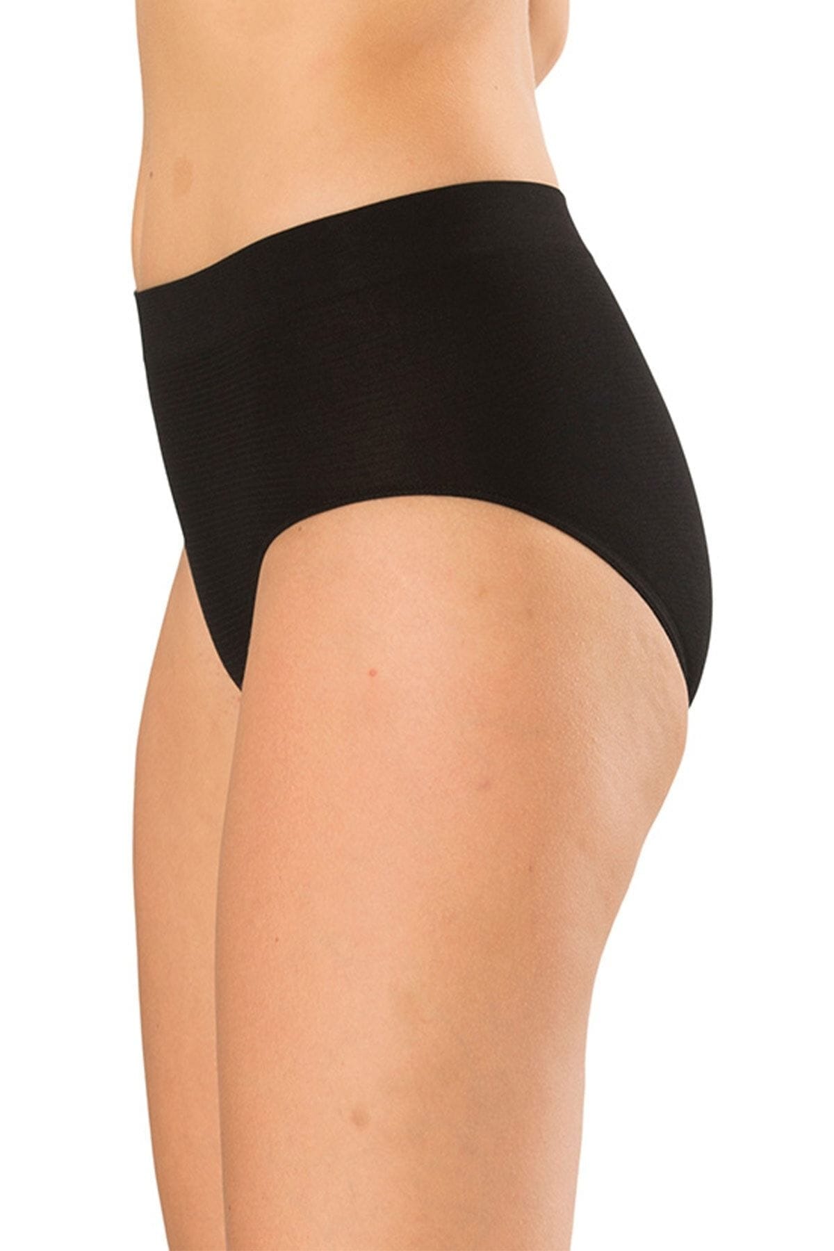 Dikişsiz Yüksek Bel Kadın Külot FormActive 1320 - Siyah