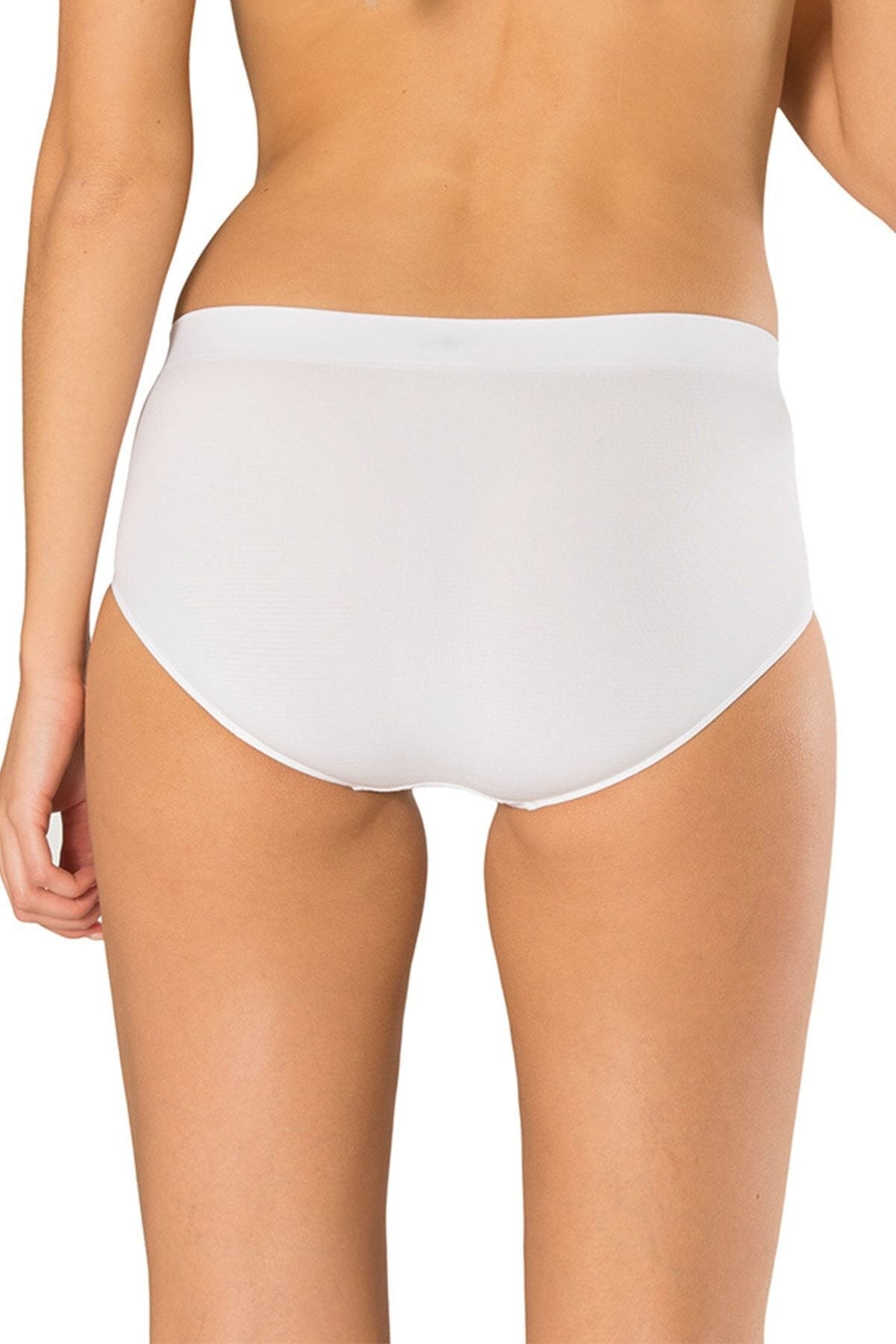 Dikişsiz Yüksek Bel Kadın Külot FormActive 1320 - Beyaz