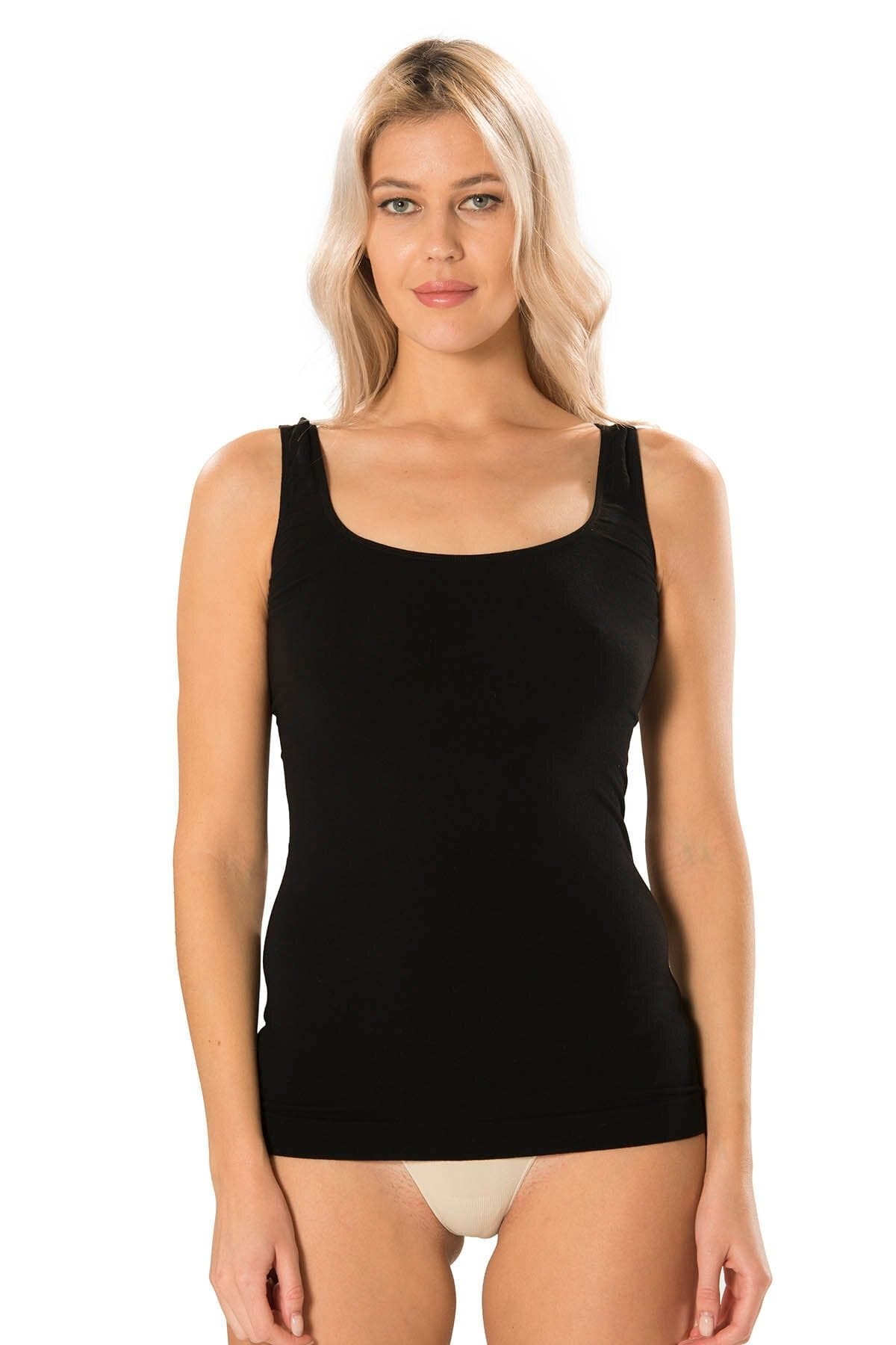 Kalın Askılı Pamuklu Atlet FormActive 1330 - Siyah