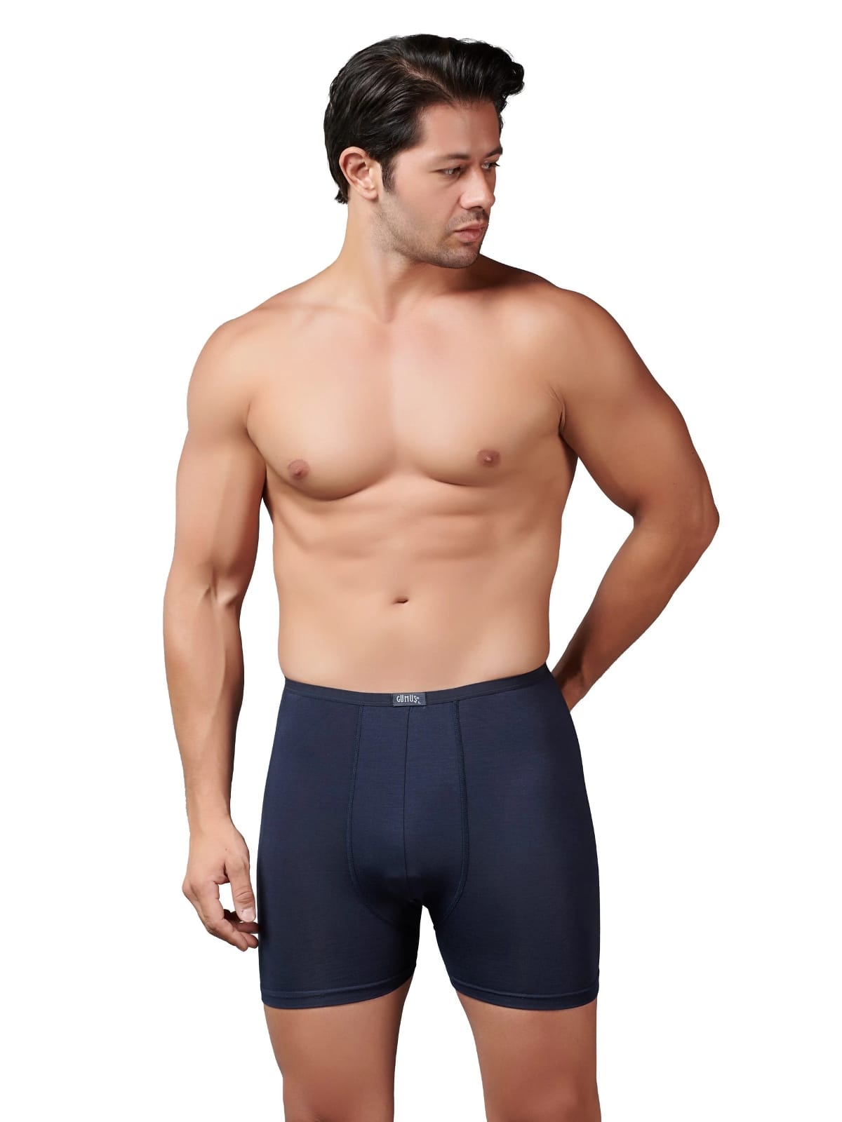 Bambu Elastan İnce Bel Erkek Antrasit Boxer Gümüş 8007 - Antrasit