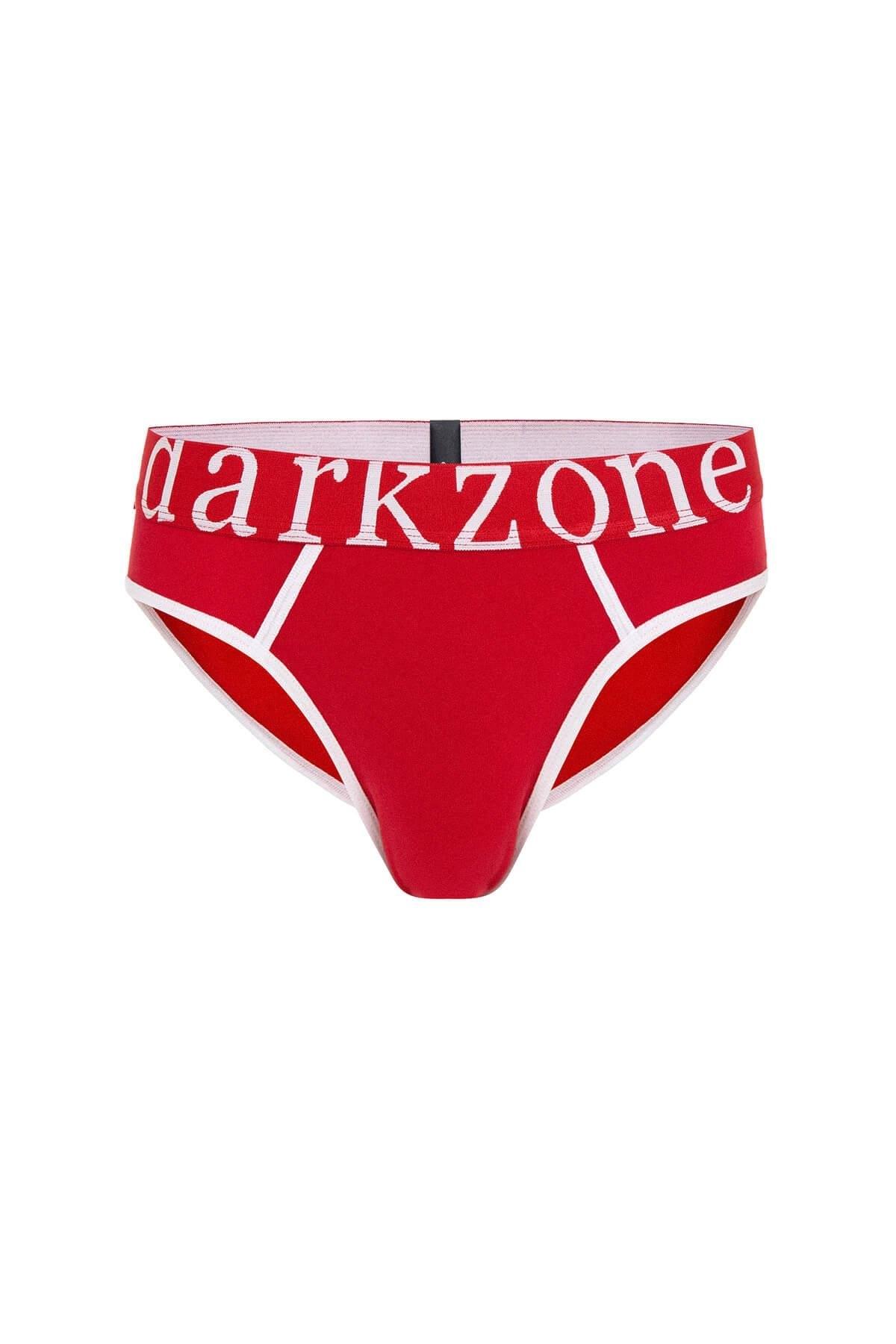 Likralı Biyeli Kırmızı Geniş Lastikli Erkek Slip Darkzone 6806 - Görsel