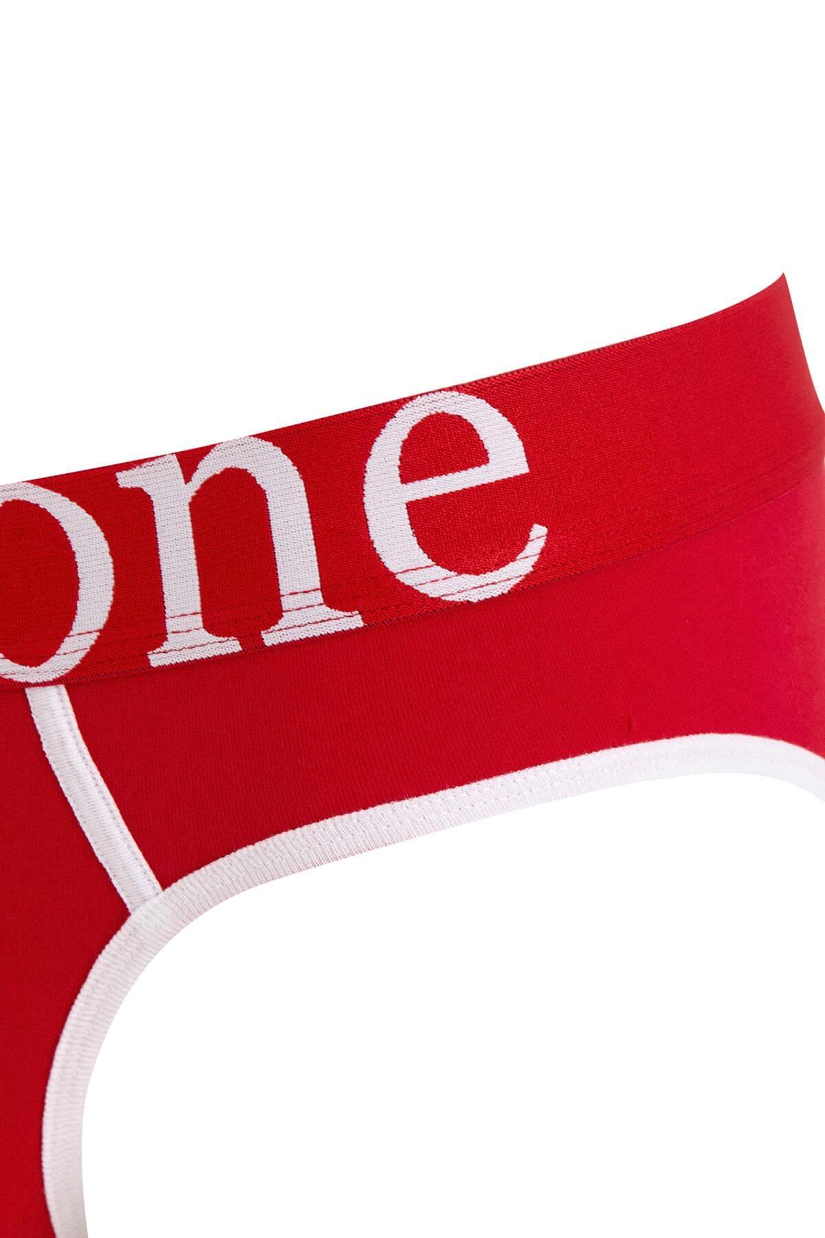Likralı Biyeli Kırmızı Geniş Lastikli Erkek Slip Darkzone 6806 - Görsel
