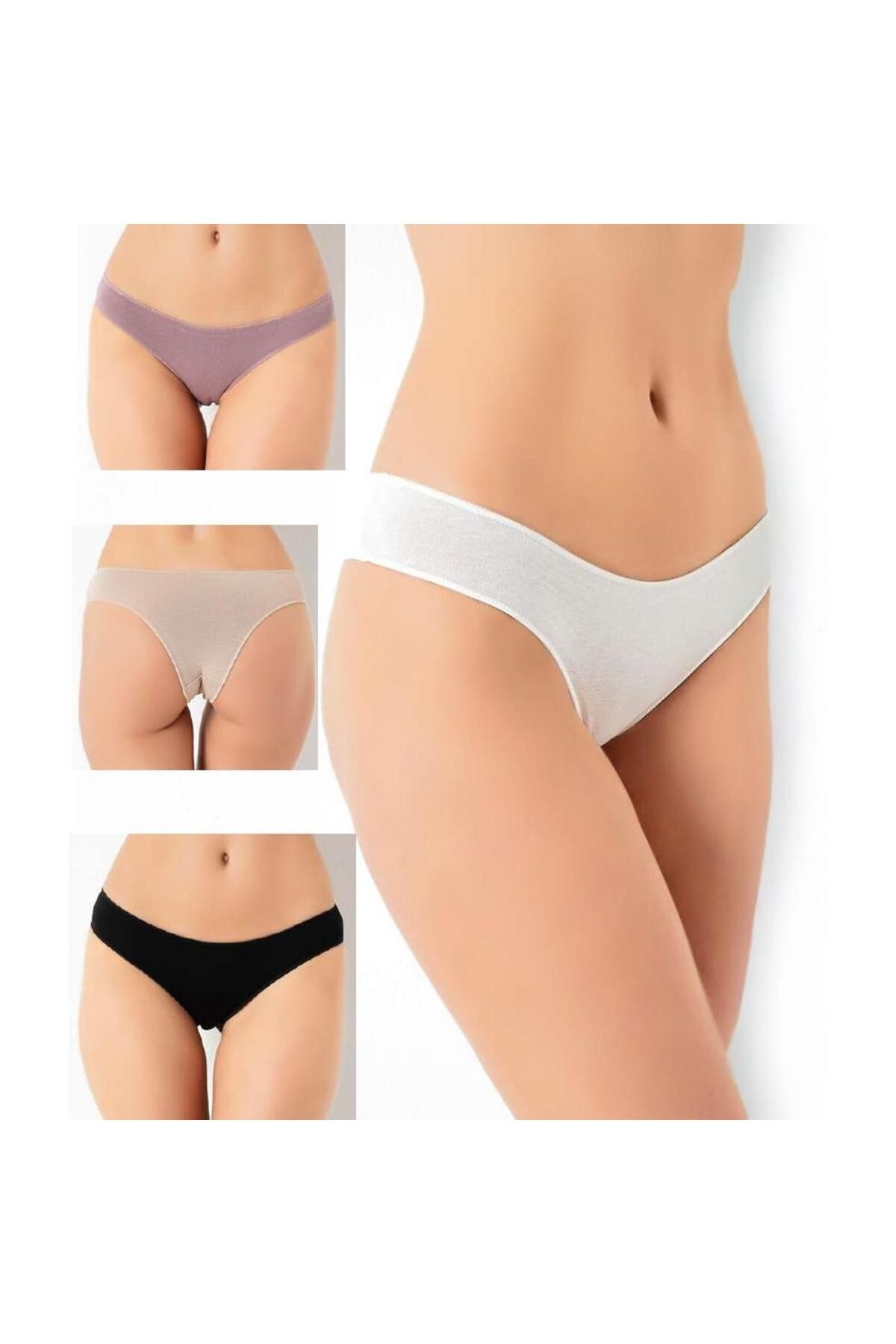 Yüksek Bel Esnek Pamuklu Külot 4'lü Paket Confeo 804-507 - Görsel