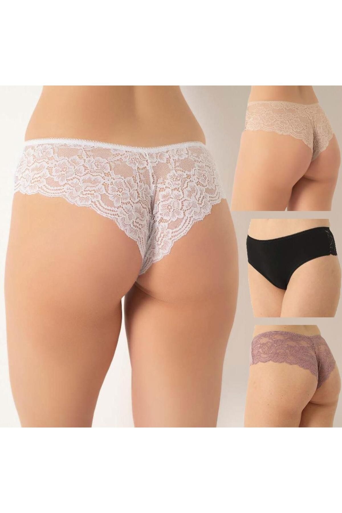 Yüksek Bel Destekli Dantelli Bikini Külot  Confeo 804 - Görsel