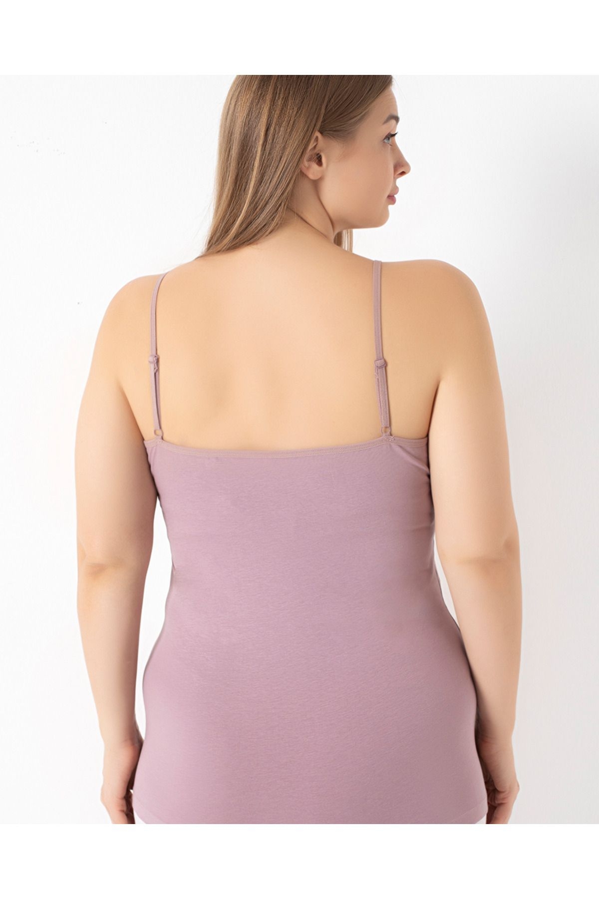 Pamuklu Nefes Alan İp Askılı Kadın Atlet Confeo 801 - Vizon