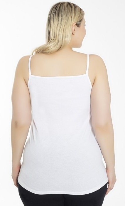 Yüksek Pamuk Oranı İnce Askılı Kadın Atlet Öztaş 2031 - Beyaz