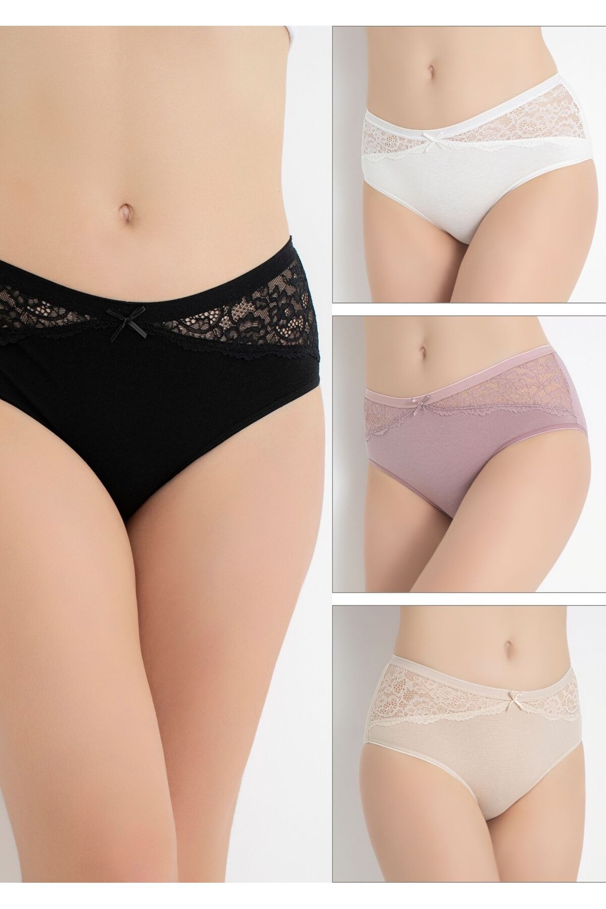 Confeo Dantelli Yüksek Bel Külot Mor Confeo 804-517