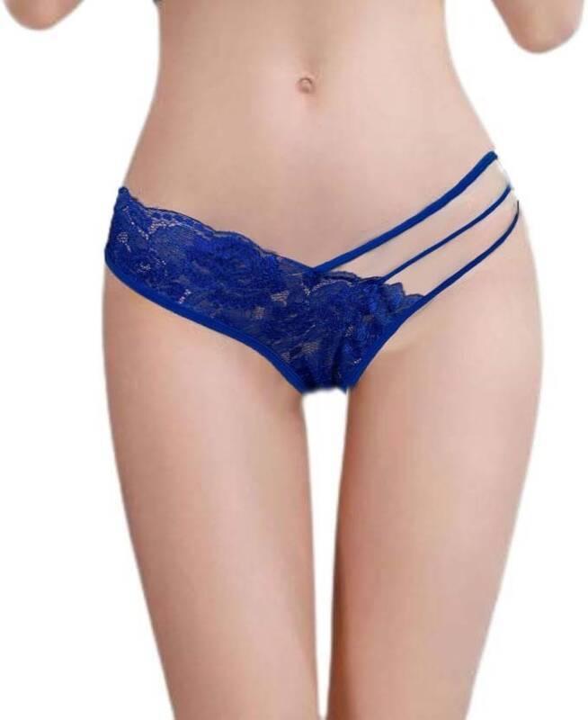 Şeffaf Dantel Detaylı String Külot Venlisa 6200 - Mavi