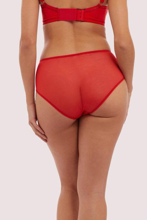 Şeffaf Dantel Detaylı String Külot Venlisa 6200 - Kırmızı