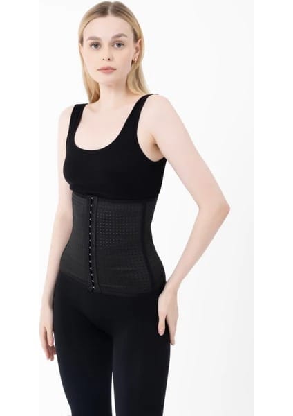 Dikişsiz Balenli Bel Korse Siyah Form Angel 5070 - Siyah