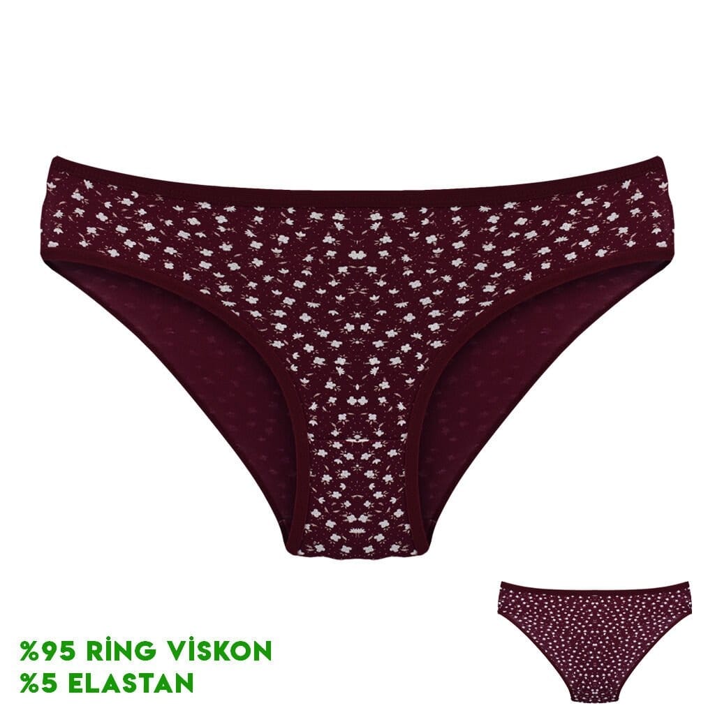 Yüksek Bel Pamuklu Slip Külot Pembe Dondeza 164-4 - Görsel