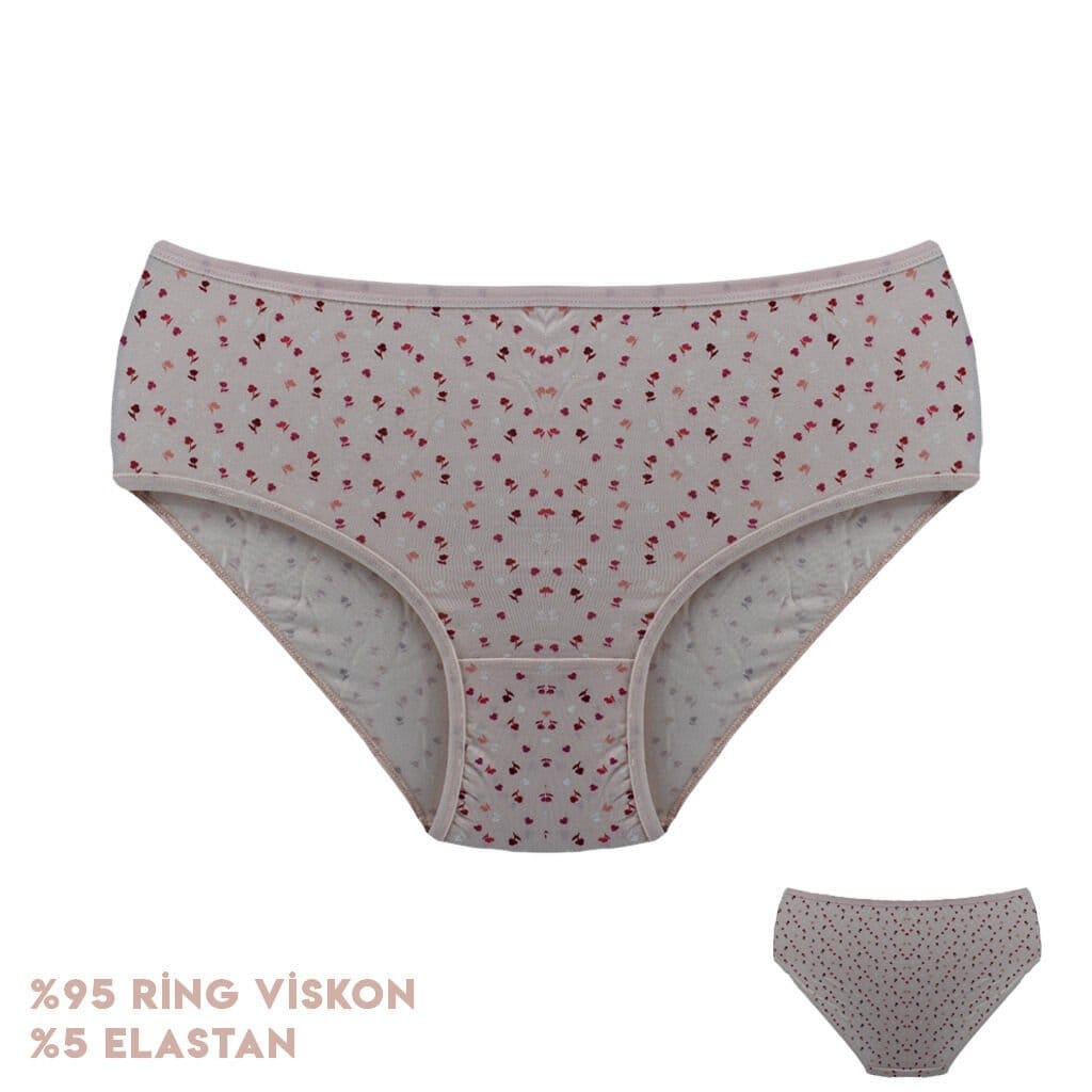 Desenli Yüksek Bel Bikini Külot Dondeza 364-4 - Görsel