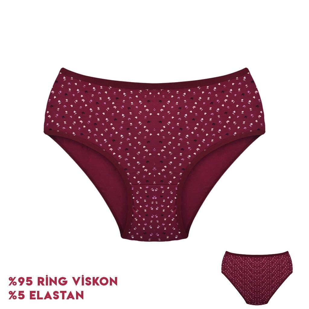 Dondeza Yüksek Bel Destekli Desenli Bikini Külot Dondeza 364-5