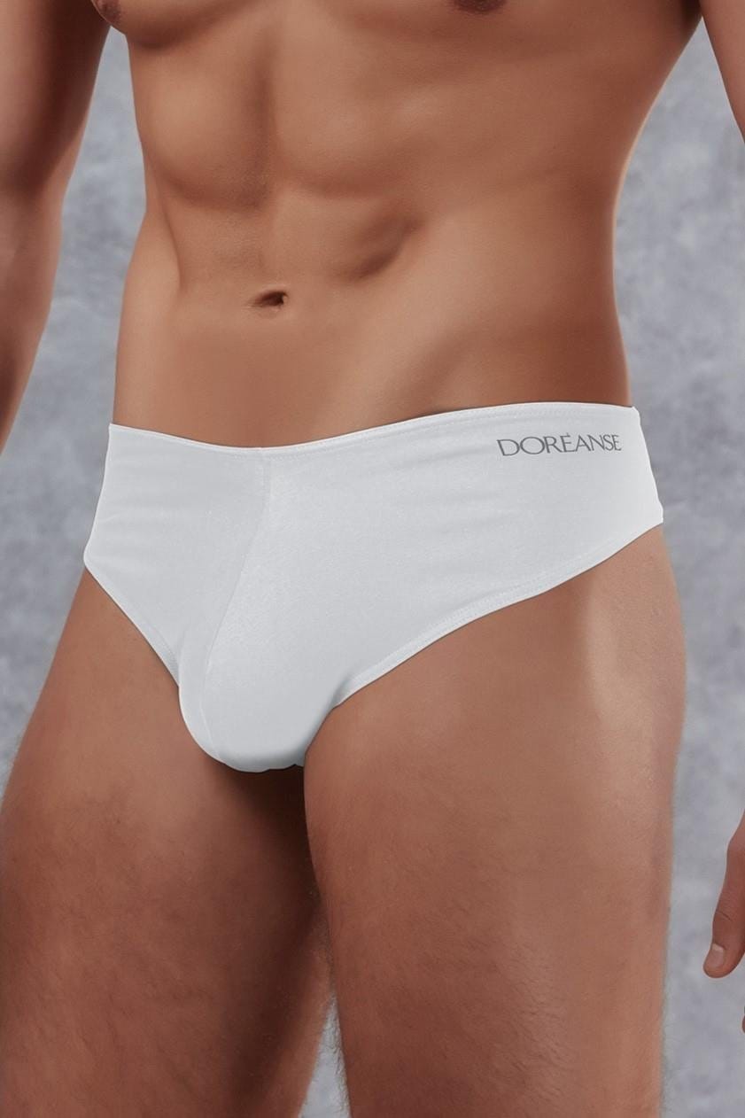 Pamuklu Elastan String Erkek İç Giyim Doreanse 1030 - Beyaz