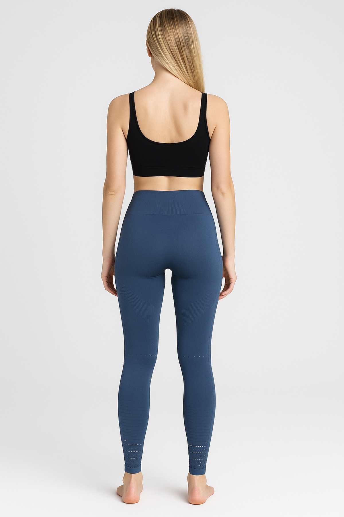 Yüksek Bel Toparlayıcı Spor Tayt DoReMi 002-000012 - Lacivert