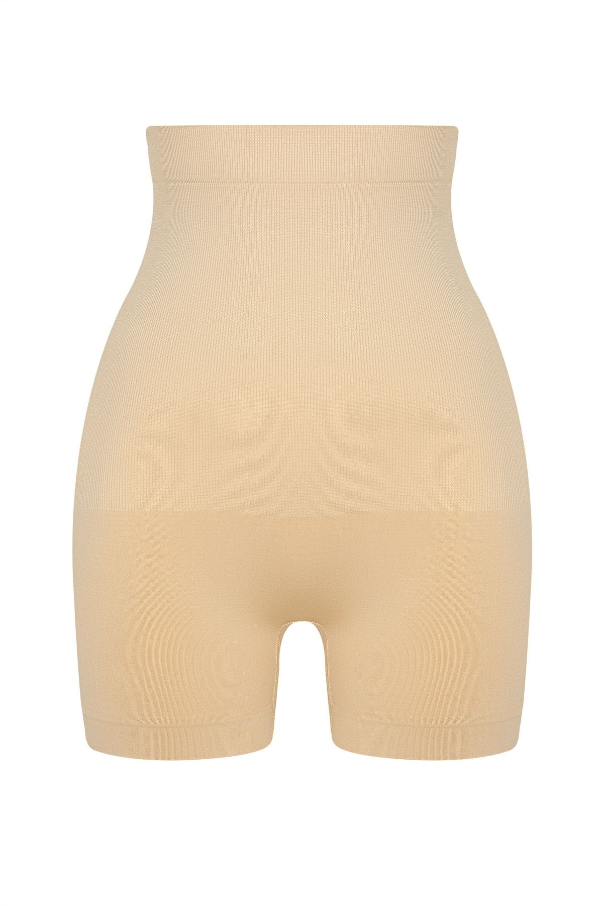 Dikişsiz Kademeli Kompresyon Toparlayıcı Mini Boxer Korse FormActive 1055 - Ten